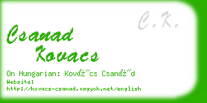 csanad kovacs business card